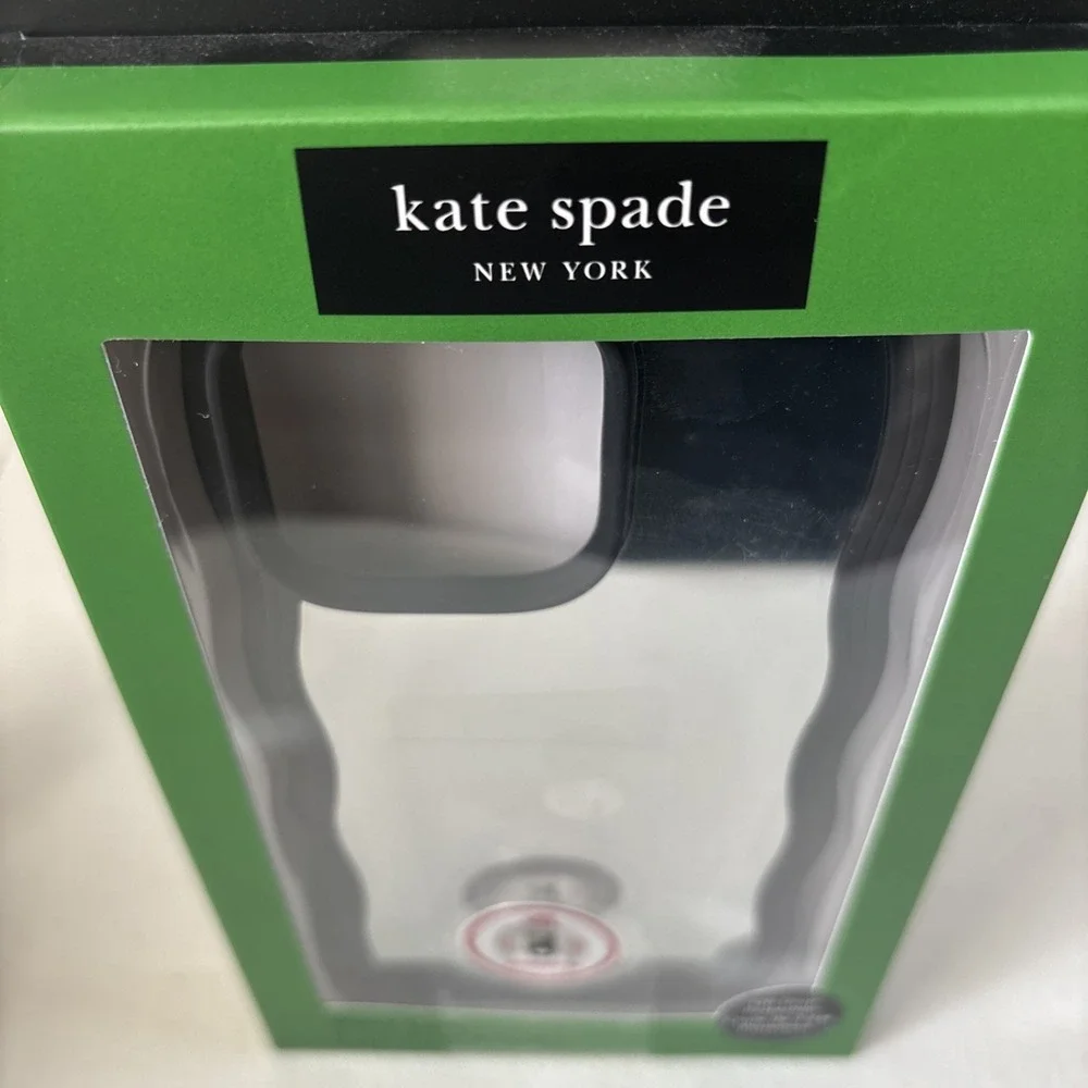 NWT‎ Kate Spade iPhone 16 Pro Max Case W/ MagSafe compatible Black Wavy